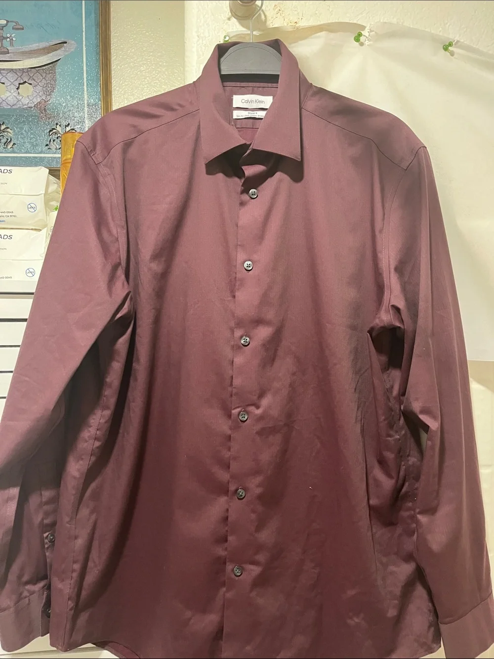 Preowned Calvin Klein Button Up Long Sleeve Size 16 32/33 L . - Picture 3 of 13